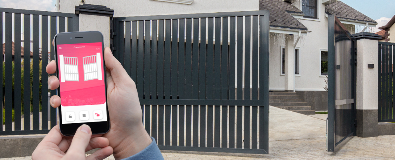 Smart привод ALUTECH Twisto TW‑4000KIT‑N‑Sm для распашных ворот с модулем Wi‑fi